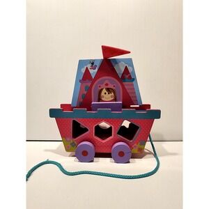 Stephen Joseph Shape Sorter Wooden Boat with Pull String.  Boat Only - No Shapes